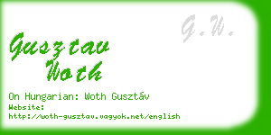 gusztav woth business card