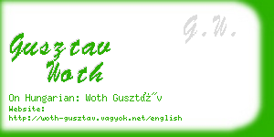 gusztav woth business card